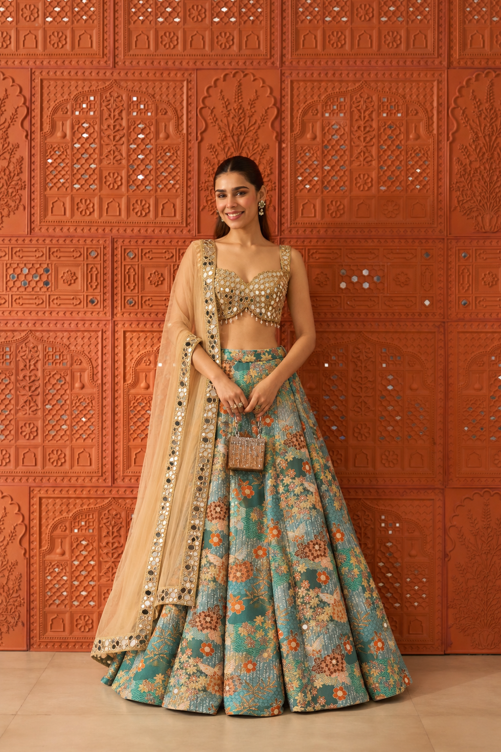 Zareen Sky Blue Lehenga Set
