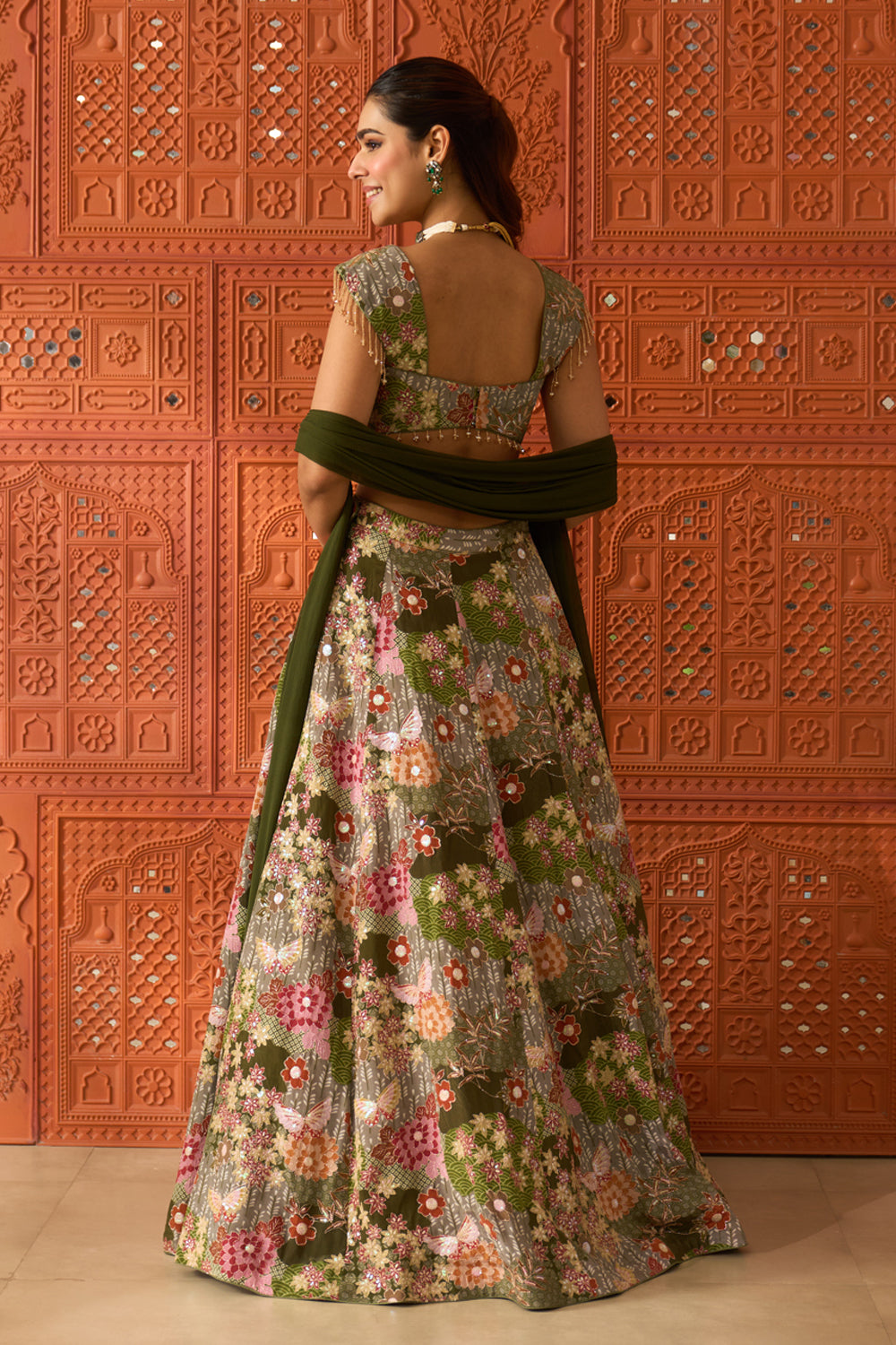 Zareen Green Lehenga Set