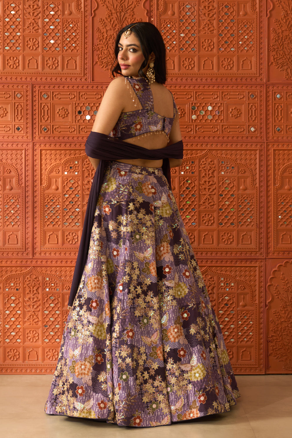 Zareen Purple Lehenga Set