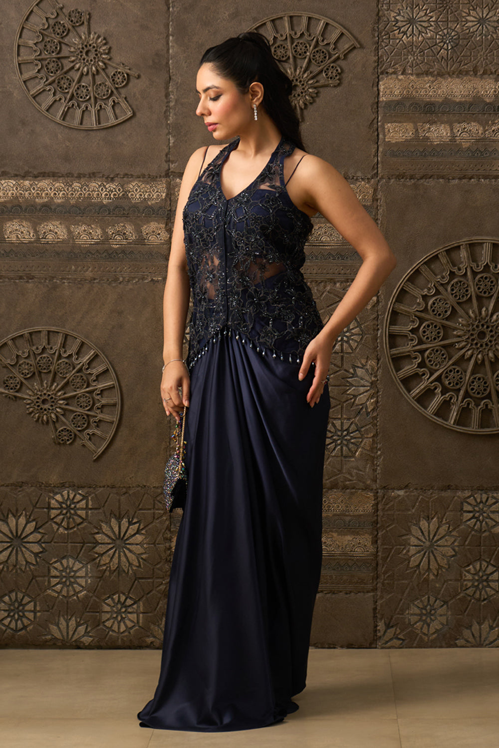 Elara Midnight Jacket Set