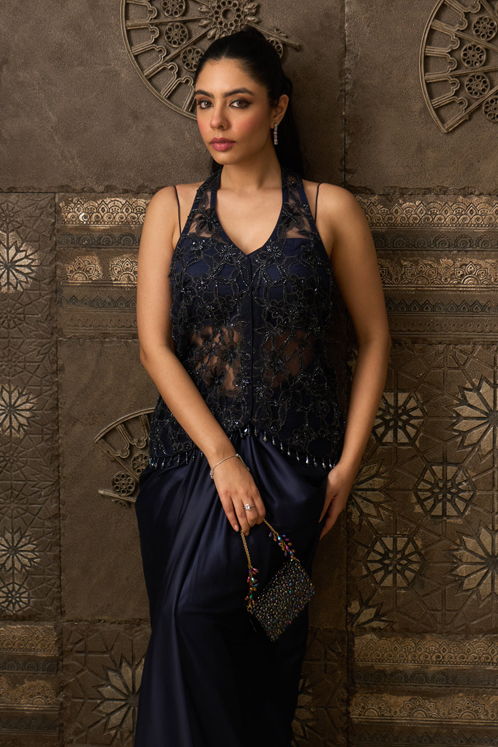 Elara Midnight Jacket Set