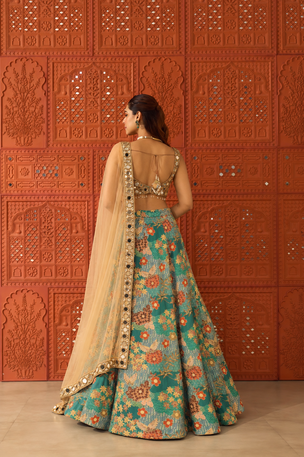 Zareen Sky Blue Lehenga Set