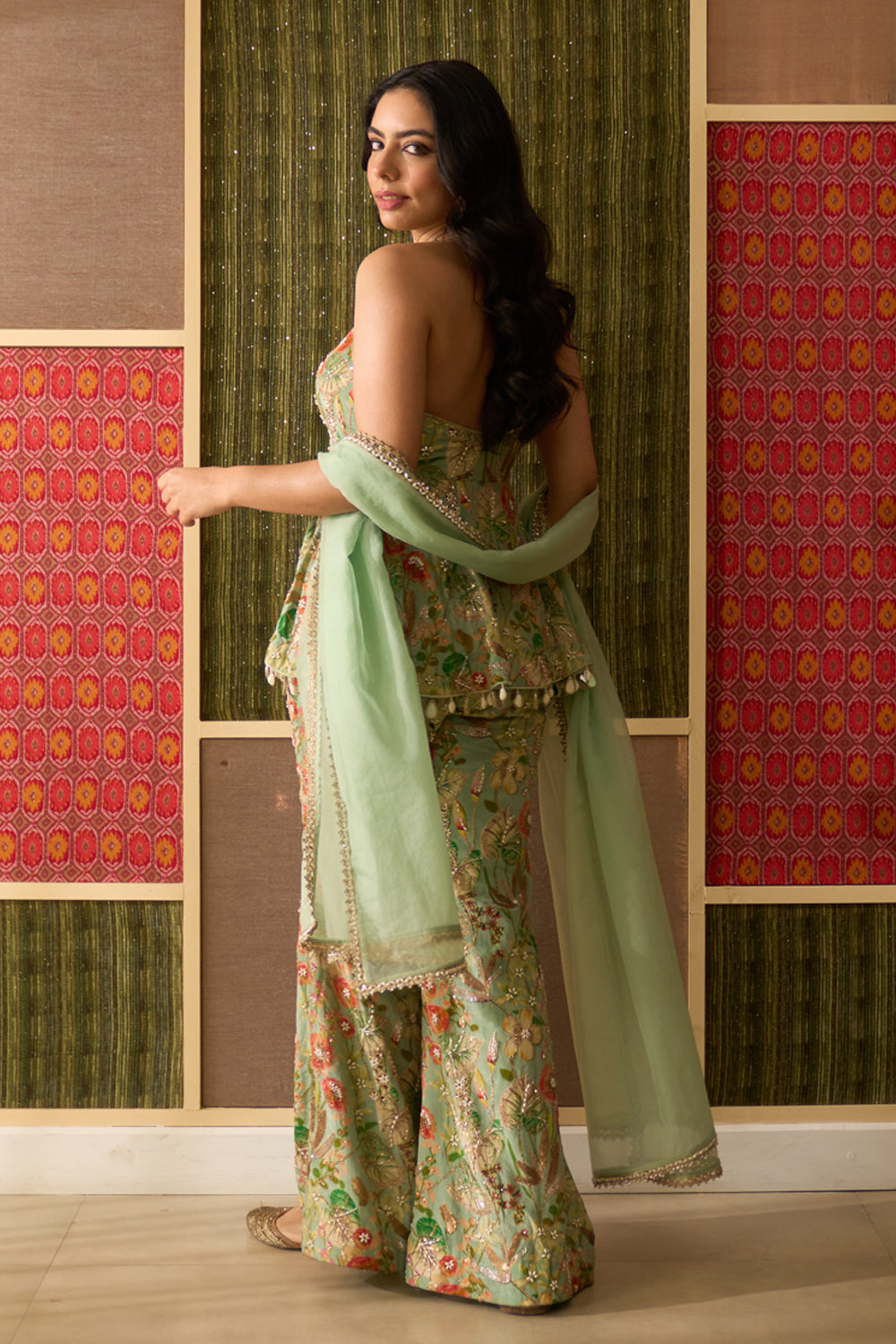 Mint Mehfil Sharara Set