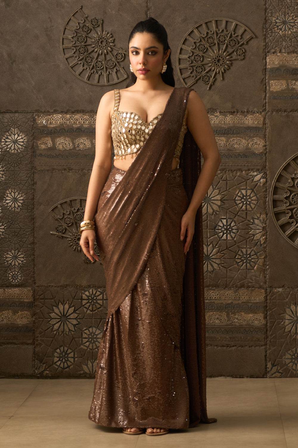 Ziya Bronze Saree